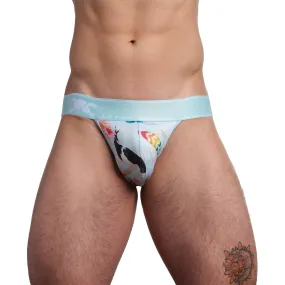 Hand Painted Koi Jockstrap Sky