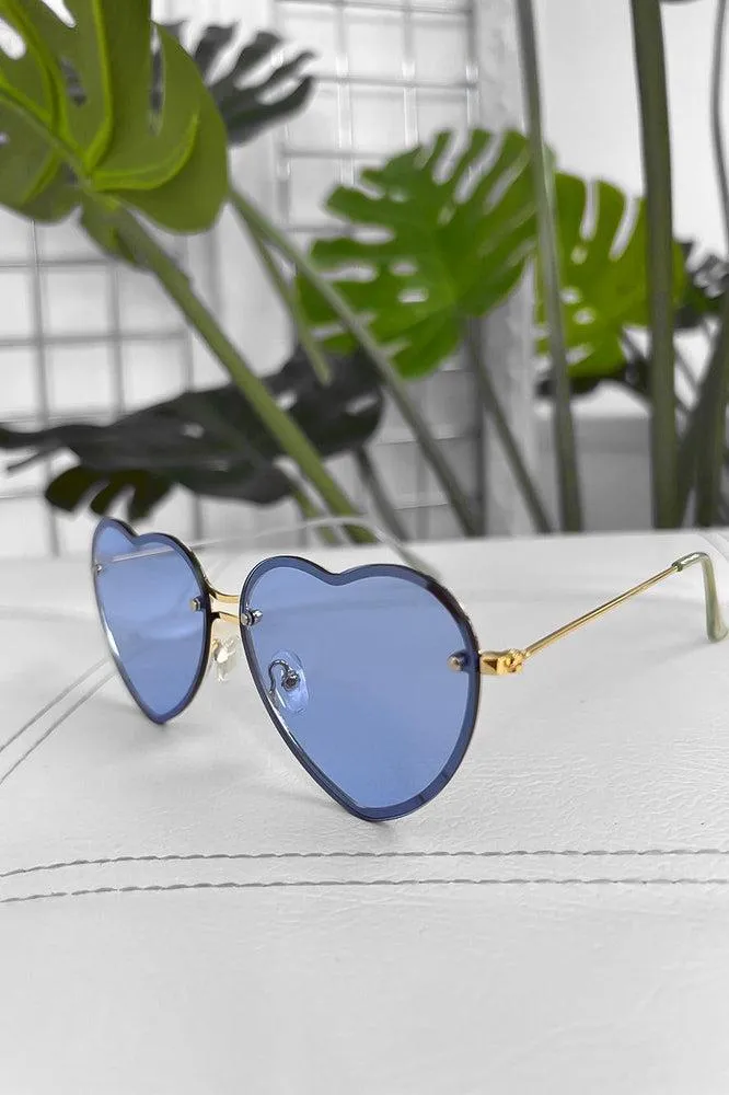 Heart Shaped Metal Frame Sunglasses