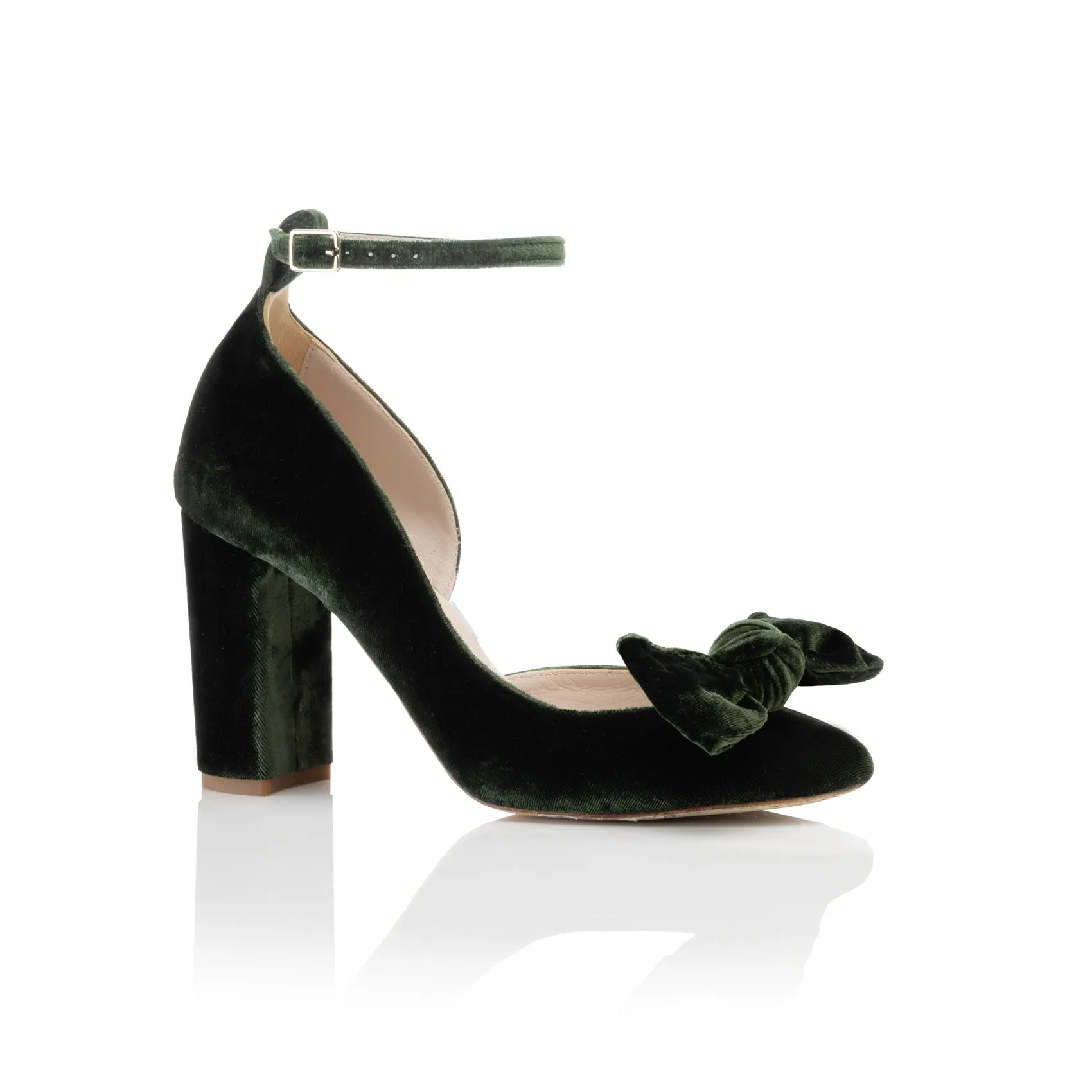 Hetty Bow Forest Green Wide