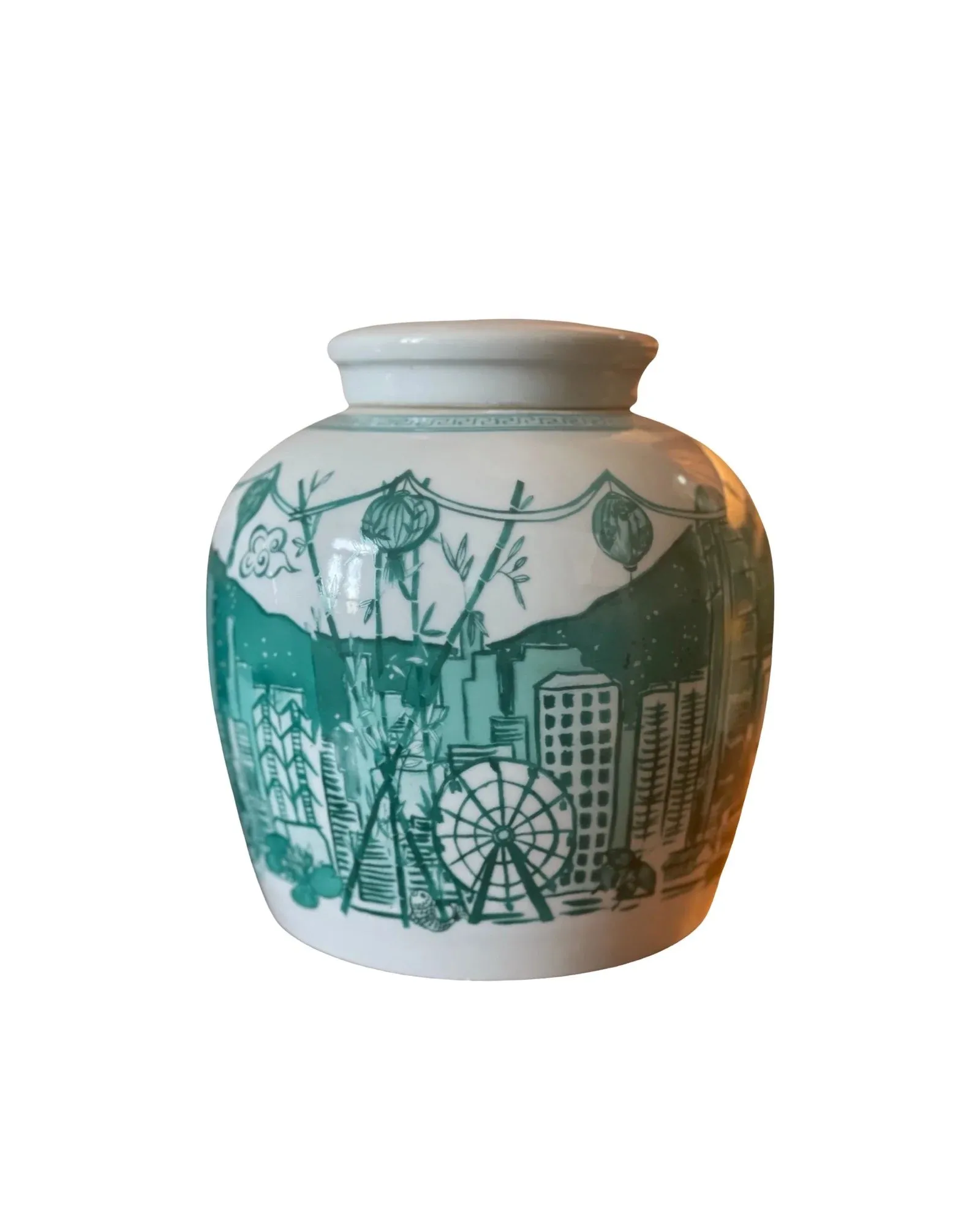 Hong Kong Homage Ginger Jar Jade Green