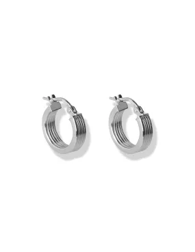 Iris Hoop earrings <br>Silver