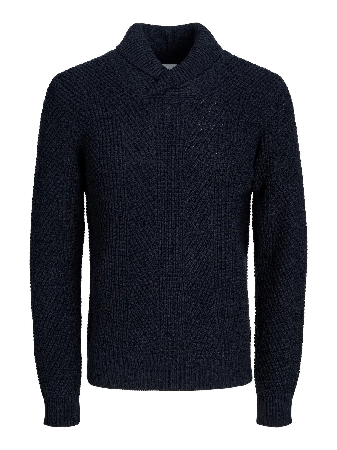 Jack & Jones Mens 'JJSTANDFORD' Shawl Neck Knit Jumper