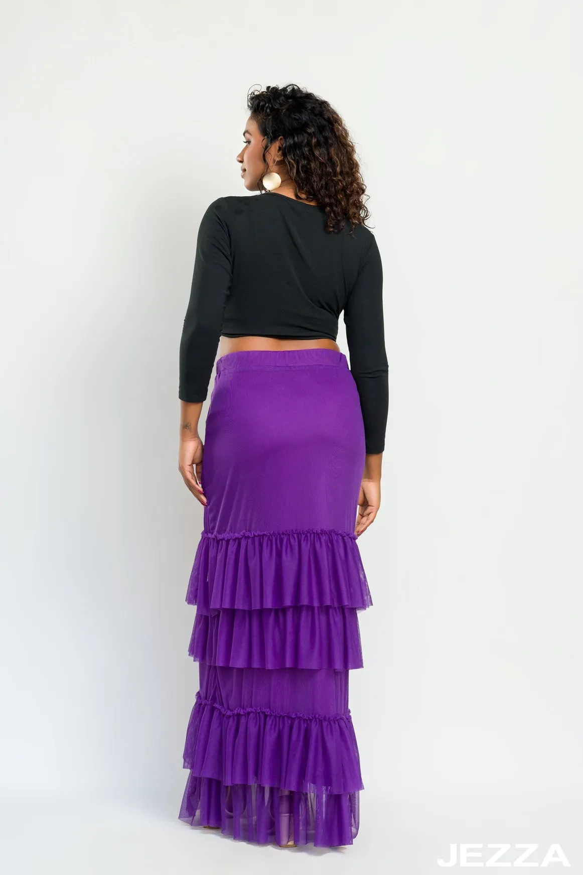 JEZZA Purple Colour Women's Modest Skirt 41753