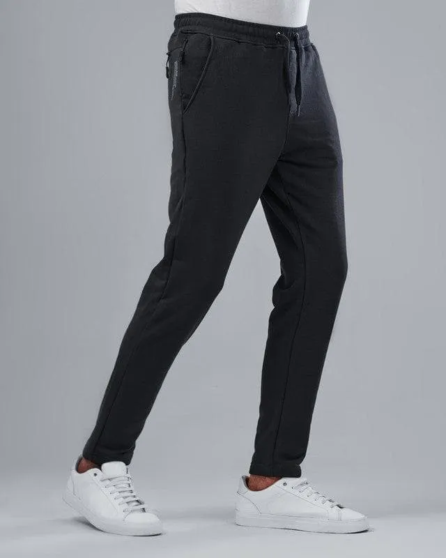 JOGGER WAIST SWEATPANTS  - BLACK