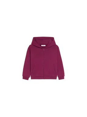 Kids' 365 Midweight Zipped Hoodie—plum purple