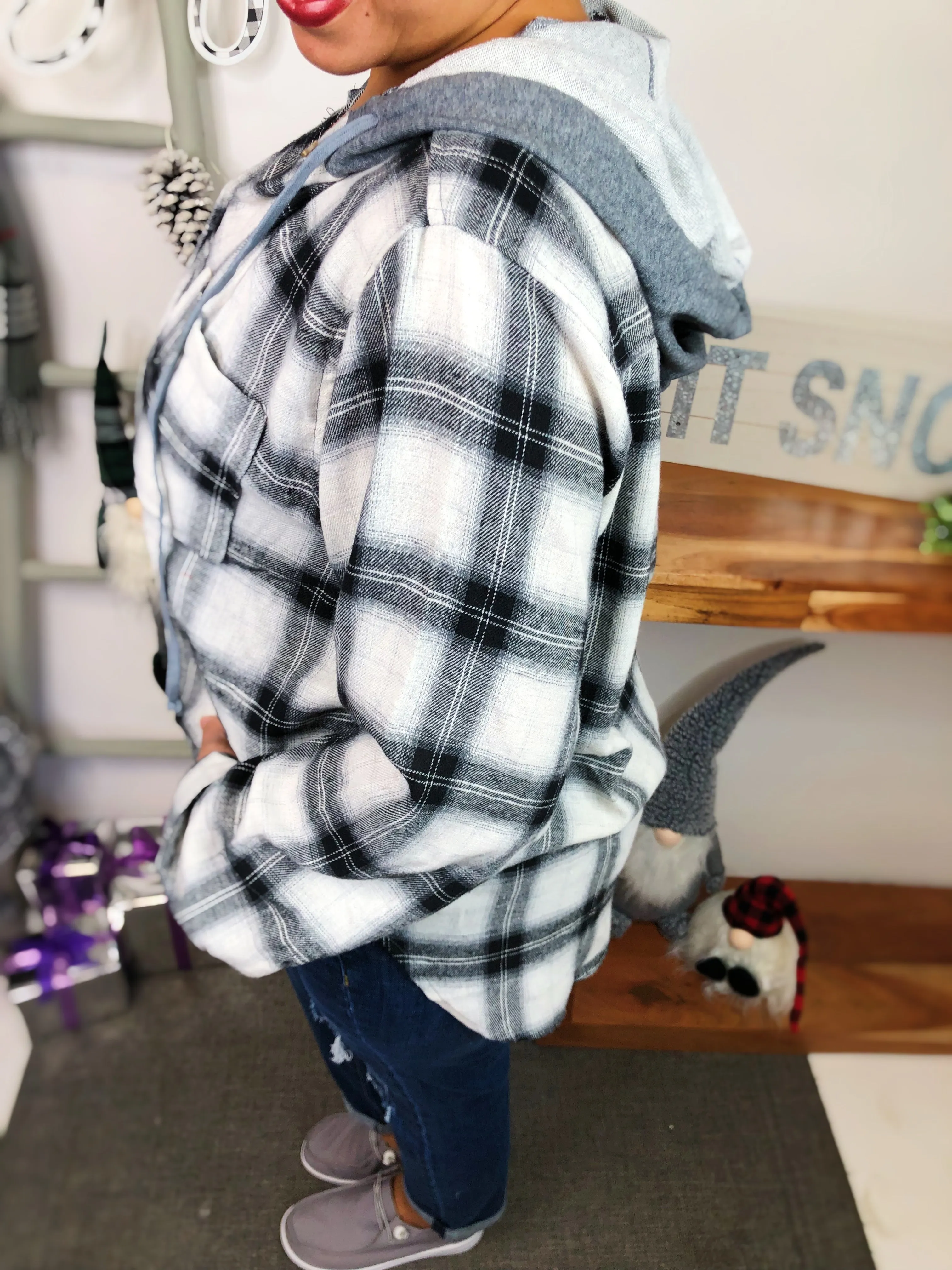 #L830 Your Must Have Plaid Hoodie