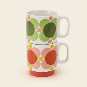 Large Mug Set of 2 - Atomic Flower Bubblegum/Basil