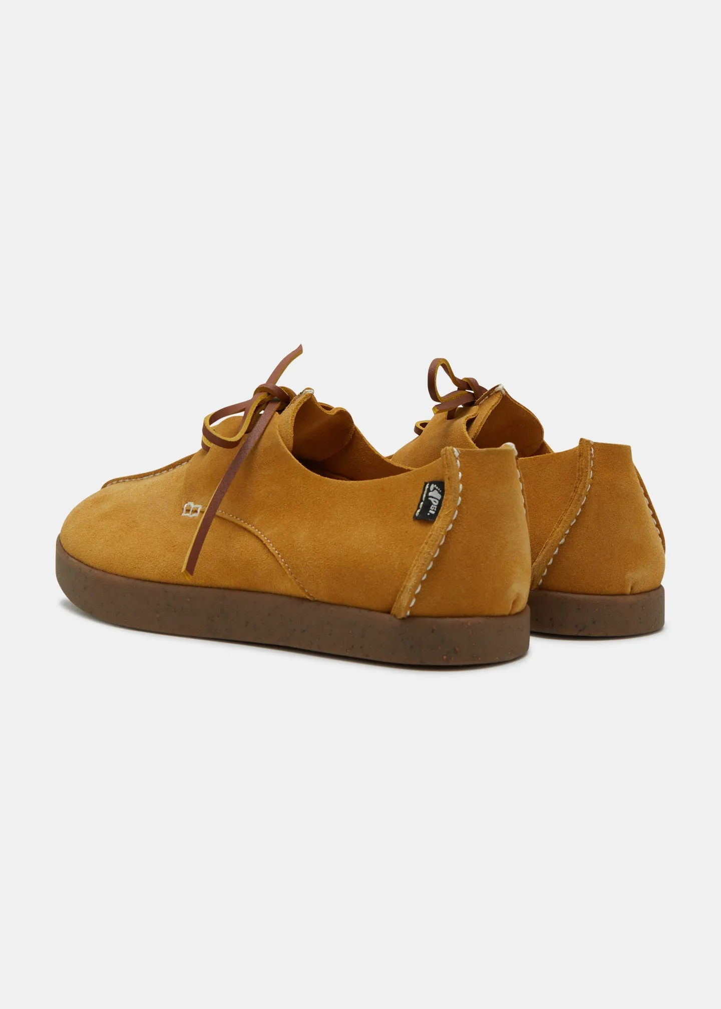 Lennon Suede Centre Seam Shoe - Turmeric