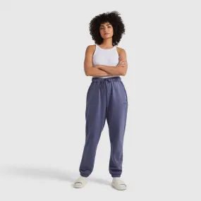 Light Steel Blue Relaxed Cotton Fleece Trackpant