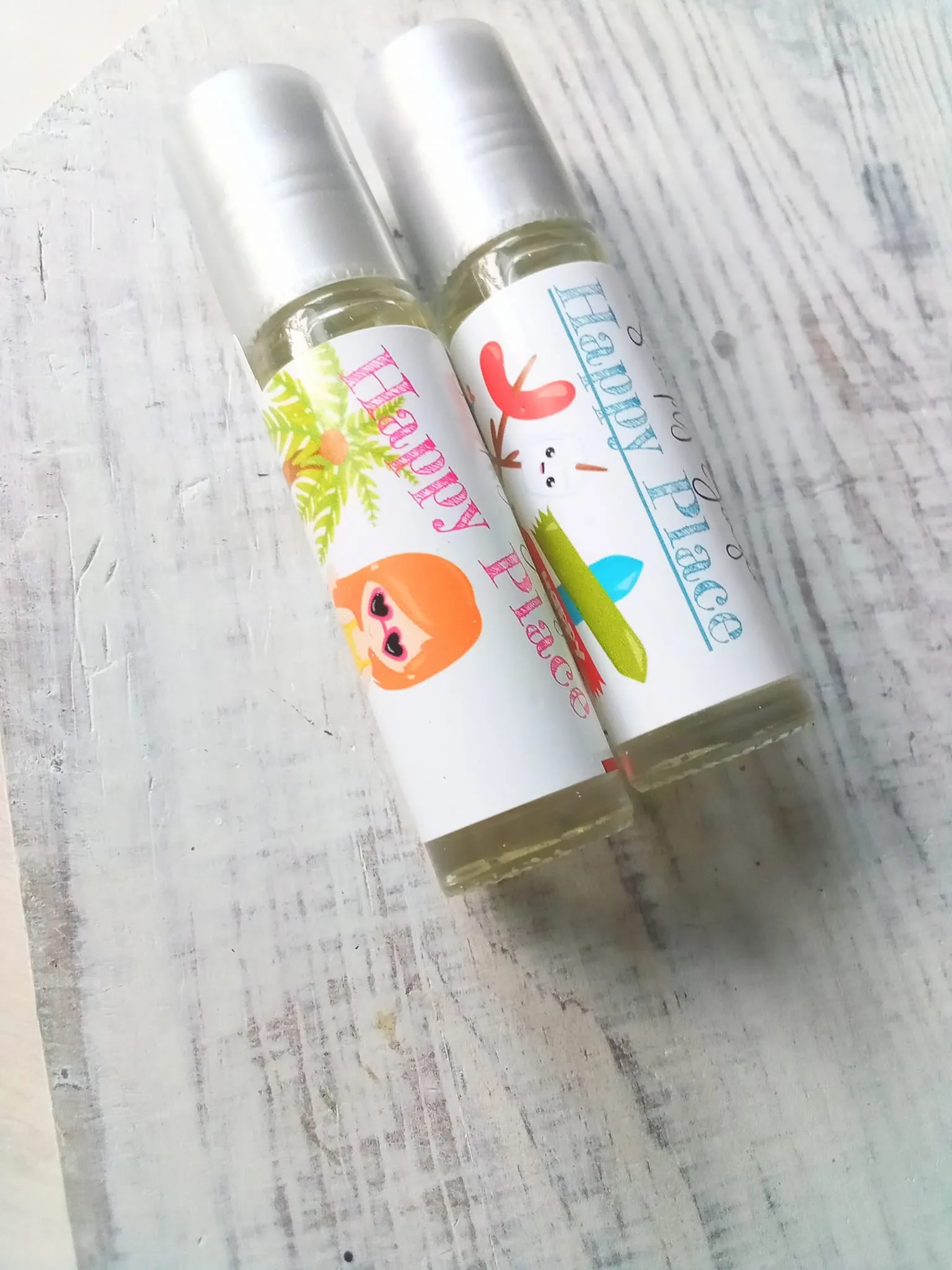 Little Girls Rollerball Trio, Happy Place Attention Peace Essential Oil Rollers, Back To School Essentials ll Kids