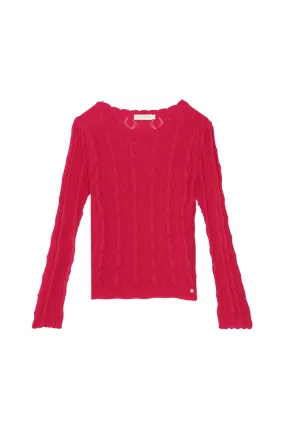 LPE Radia Sweater Fuschia