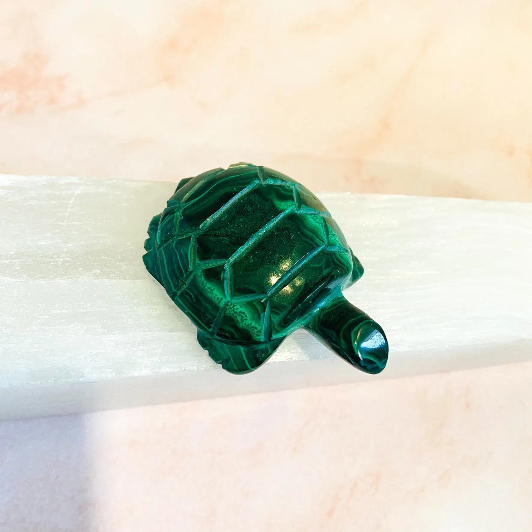 Malachite Crystal  Turtle, Genuine Crystal Turtle, Polished Gemstone Carvings, Good Luck Gifts, Handmade Decor, 2.4 x1.6 inch,Turtle Carving