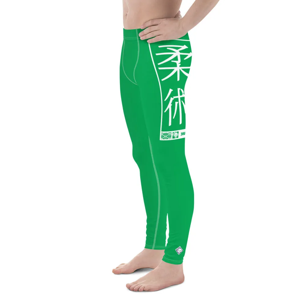 Men's Athletic Workout Leggings For Jiu Jitsu 009 - Jade