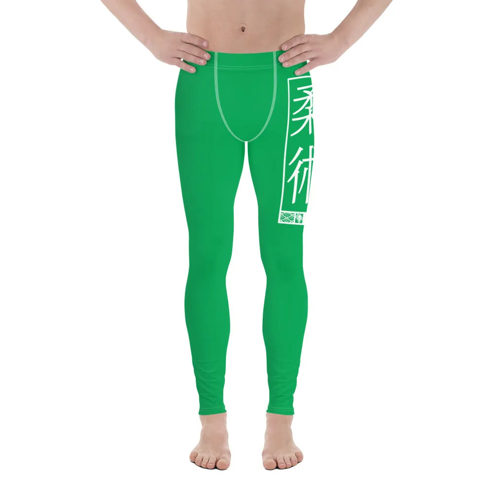 Men's Athletic Workout Leggings For Jiu Jitsu 009 - Jade