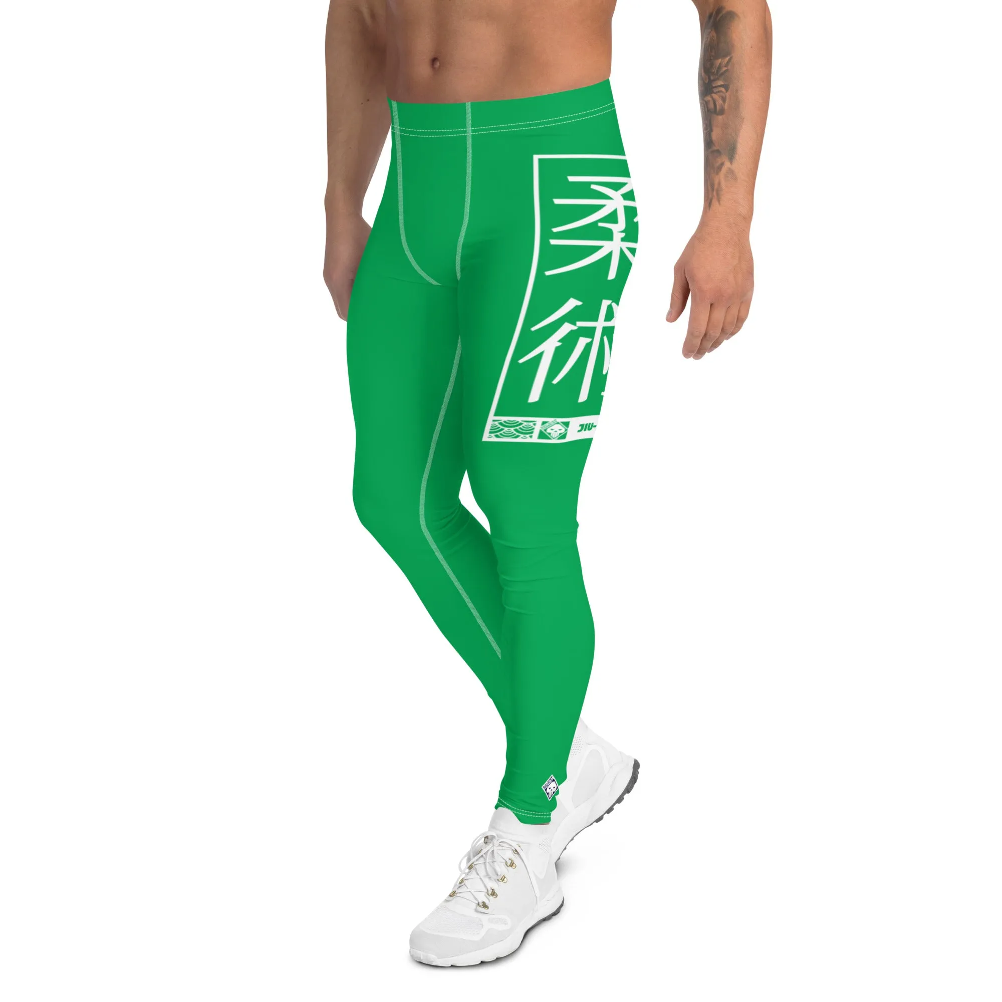 Men's Athletic Workout Leggings For Jiu Jitsu 009 - Jade