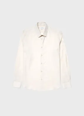 Men's Cotton Cashmere Shirt in Ecru