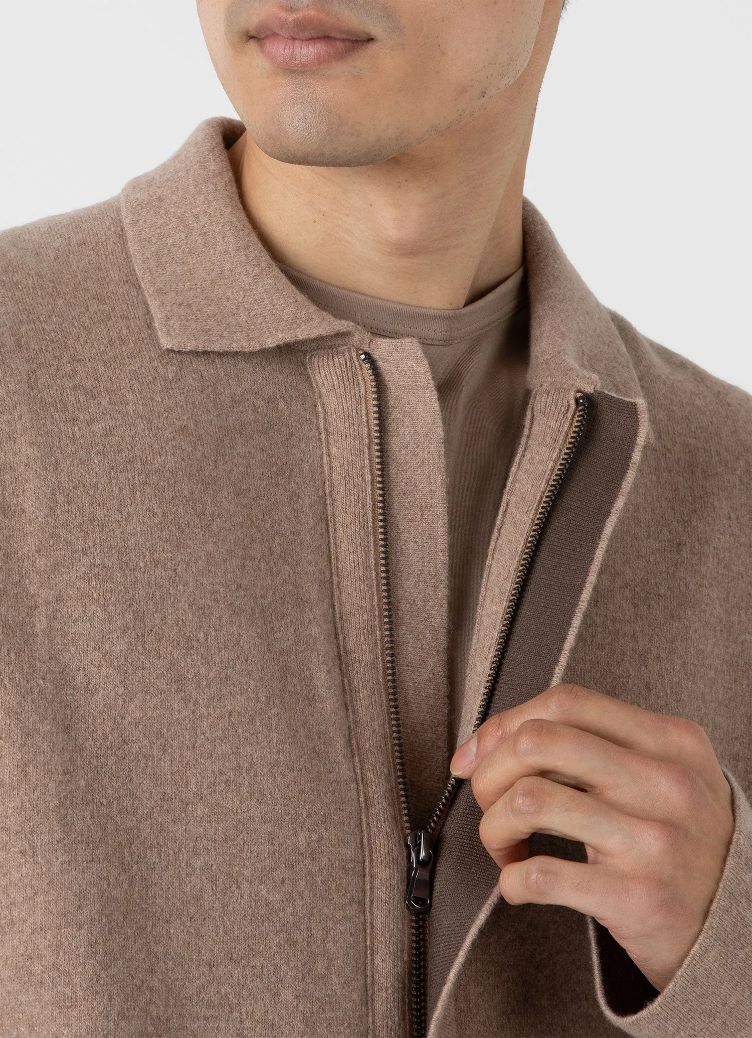 Men's Double Faced Jacket in Sandstone