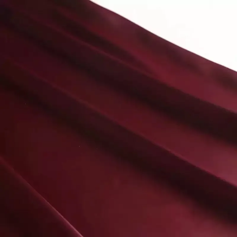 MERA BURGUNDY MAXI FLOWY SATIN SKIRT