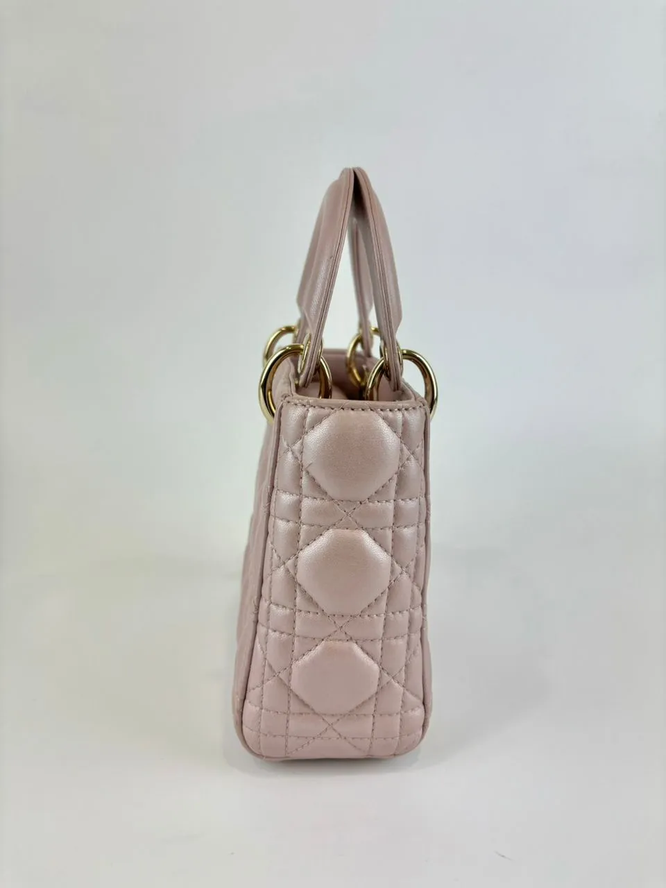 Mini Lady Dior Lotus Pearlescent Cannage Lambskin LGHW