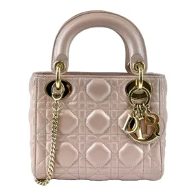 Mini Lady Dior Lotus Pearlescent Cannage Lambskin LGHW