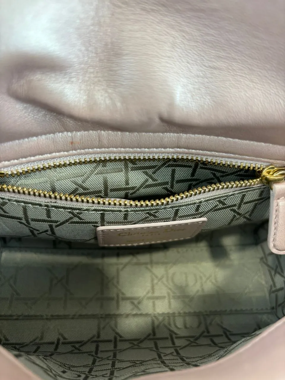 Mini Lady Dior Lotus Pearlescent Cannage Lambskin LGHW