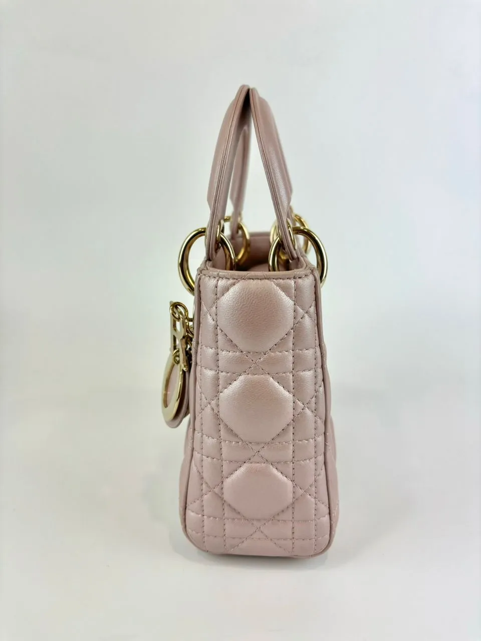 Mini Lady Dior Lotus Pearlescent Cannage Lambskin LGHW