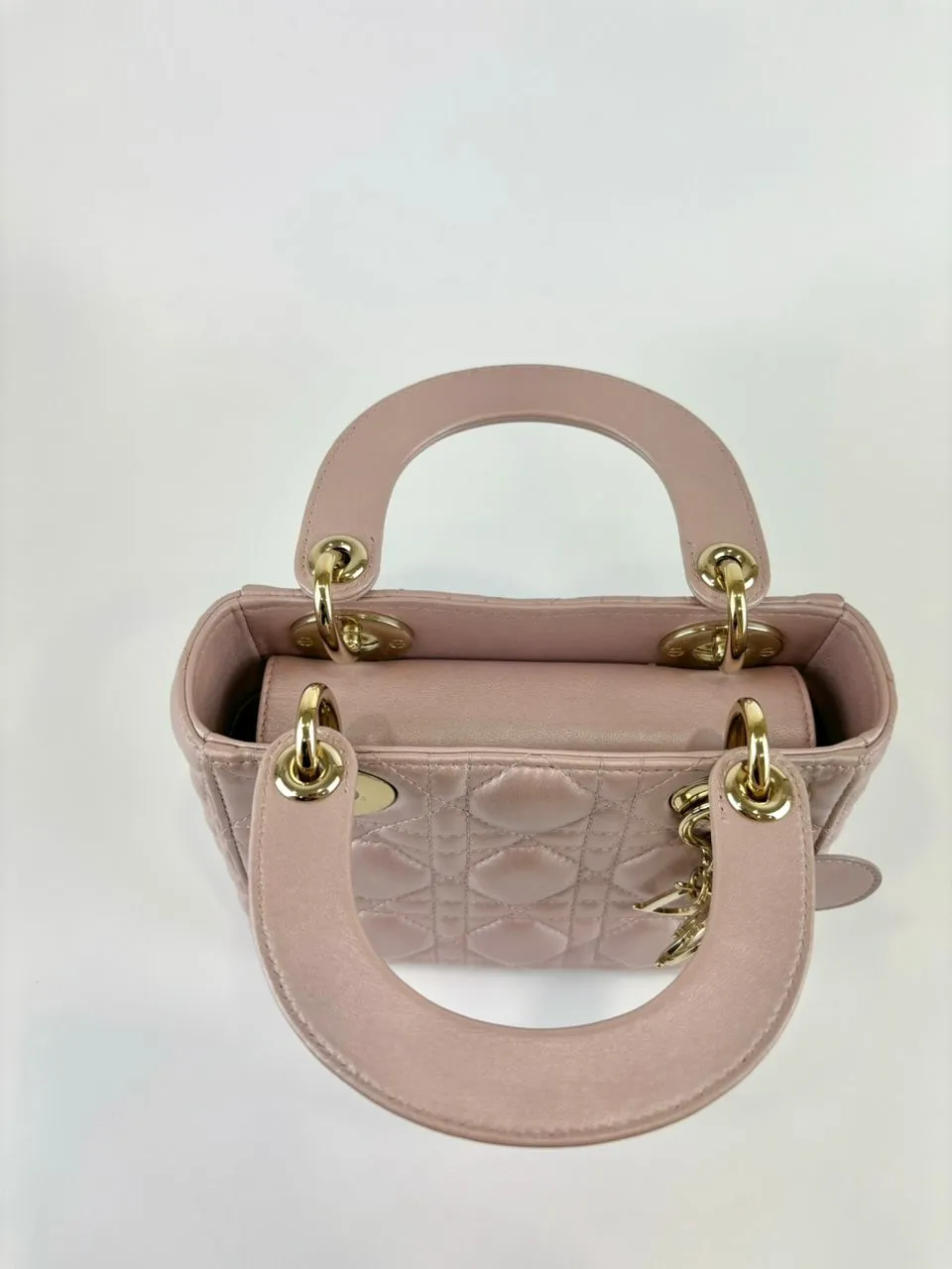 Mini Lady Dior Lotus Pearlescent Cannage Lambskin LGHW