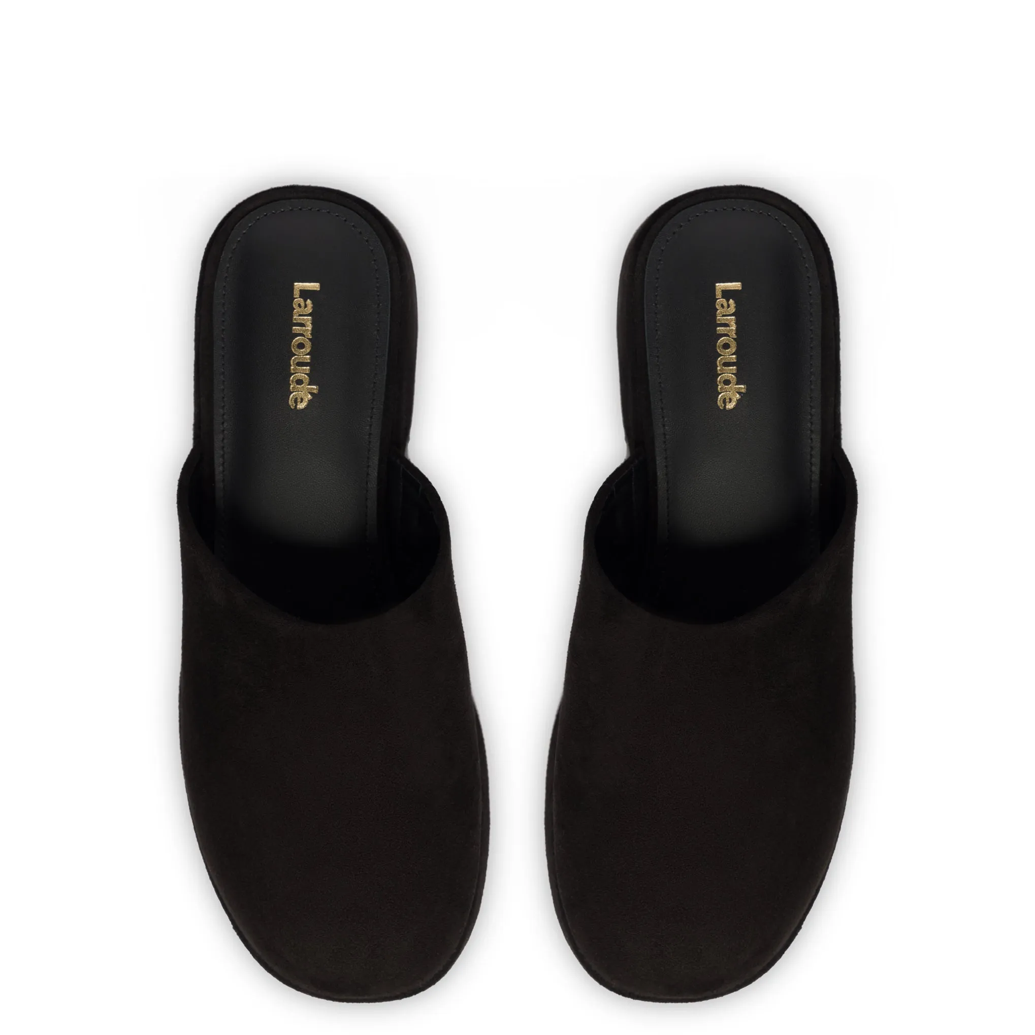 Miso Flatform Clog In Black Suede