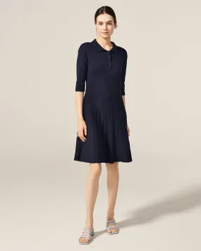 Navy Serena Knit Dress