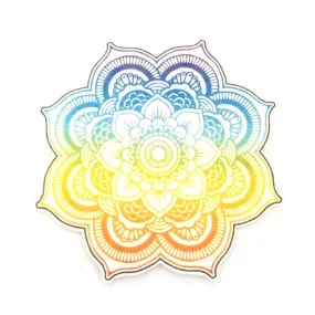 No cutout Silly Patch: Rainbow mandala