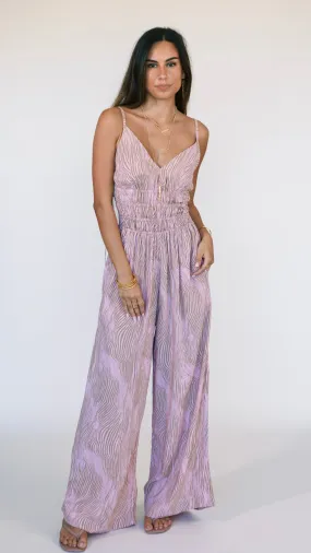 Opal Jumpsuit / Wavy Blush