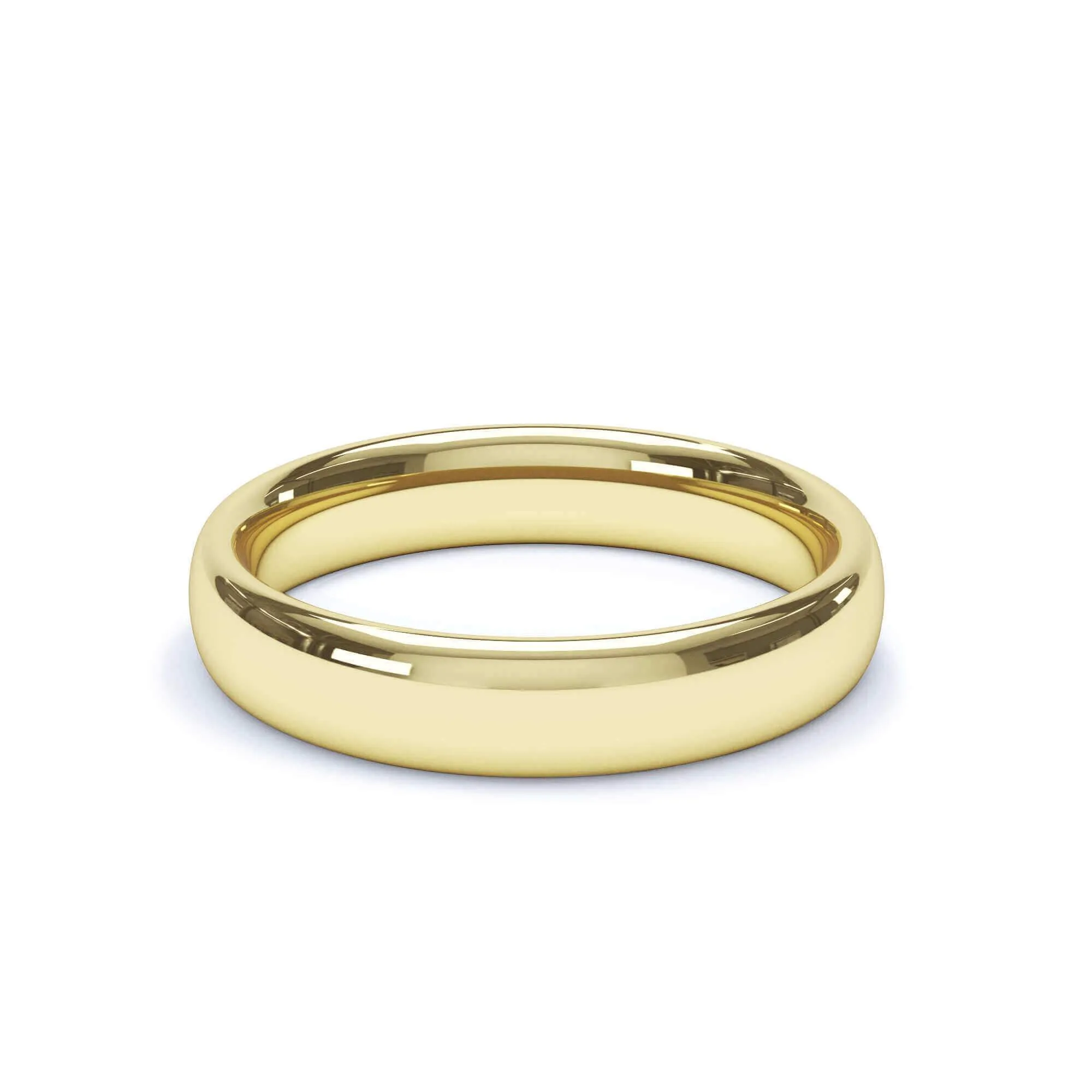 - Oval Profile Wedding Ring 18k Yellow Gold