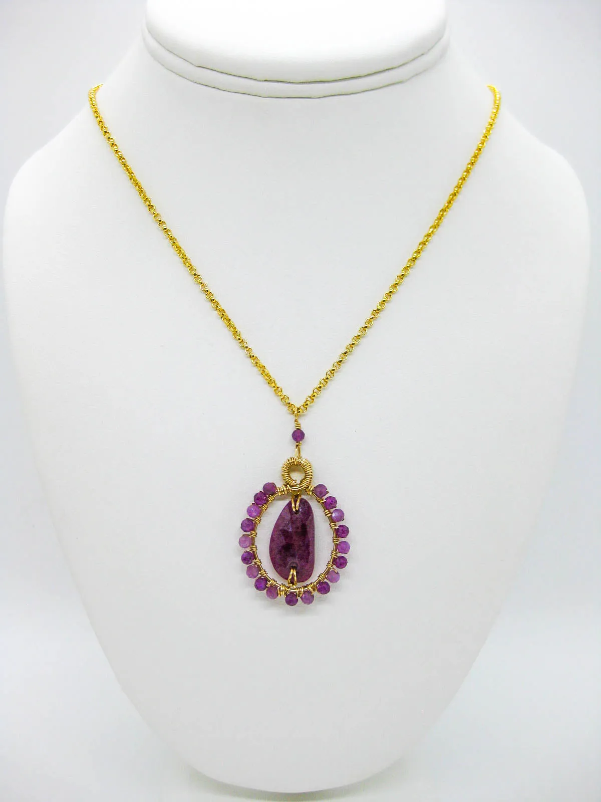 Peony: Ruby Necklace - n607oak