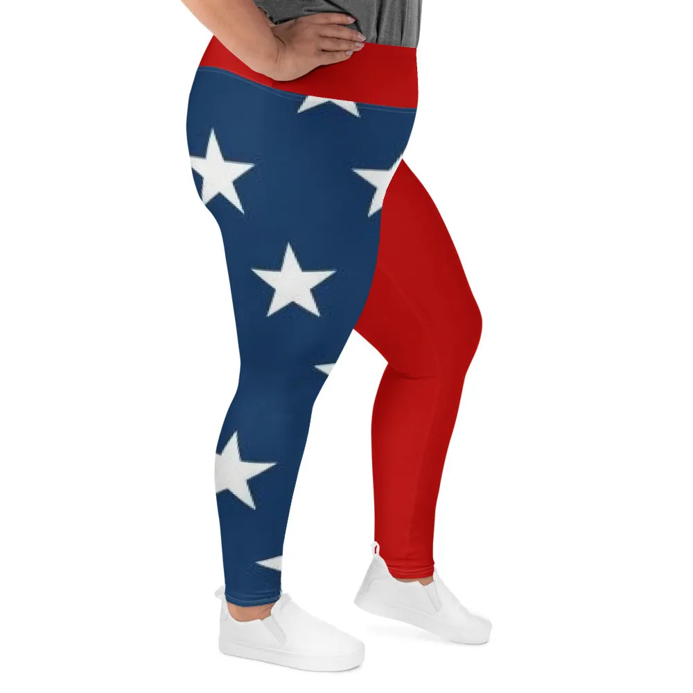 Plus Size Leggings 2x-6x Stars and Stripes