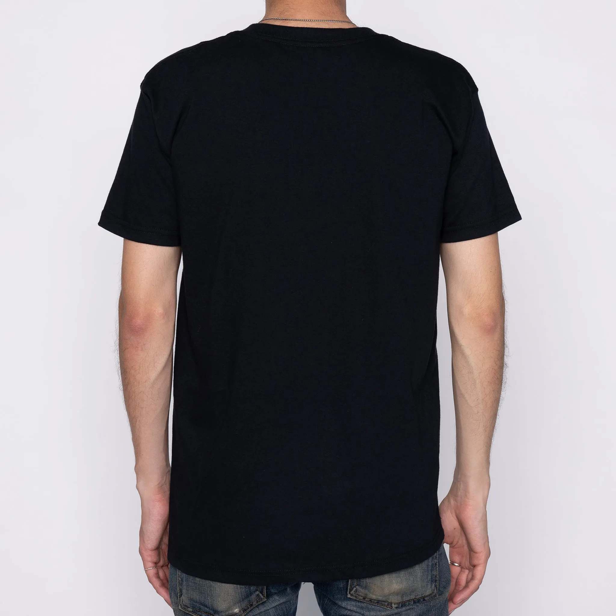 Pocket Tee - Black   Heavyweight Stripe Grey