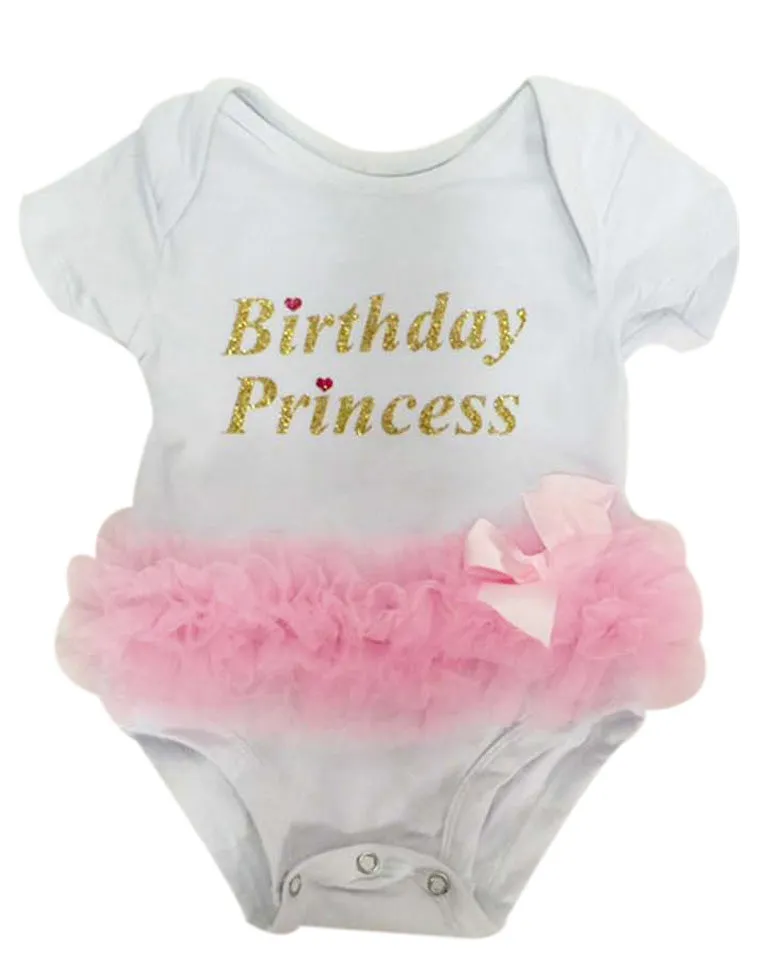 Popatu Baby Tutu Bodysuit  Birthday Princess Tutu