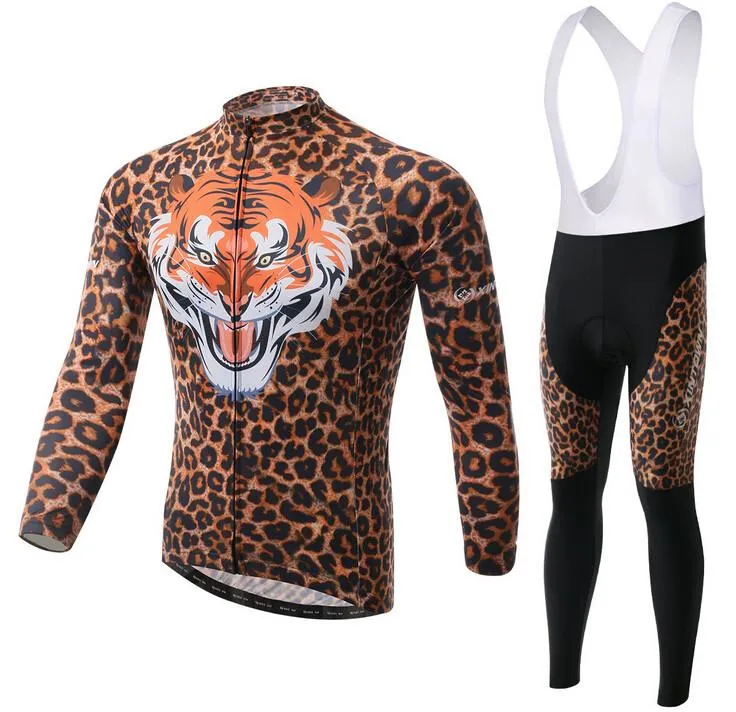 Powerful Tiger Long Sleeve Cycling Jersey Set