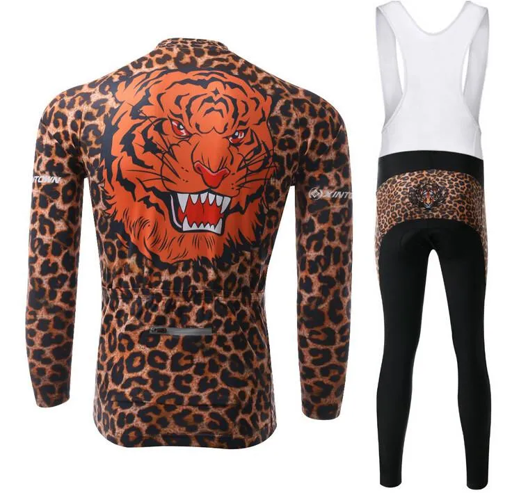 Powerful Tiger Long Sleeve Cycling Jersey Set