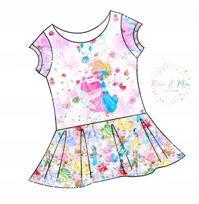 PREORDER - Whimsical Princesses - Isla Tunic w/PANEL - Sleeping Princess