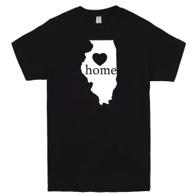 "Illinois Home State Pride, Pink" men's t-shirt