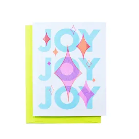 "Joy Joy Joy" Retro Holiday Card