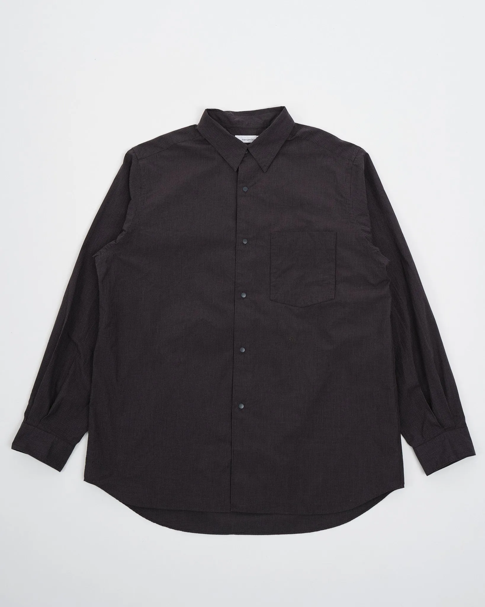 Regular Collar Wind Shirt Charcoal