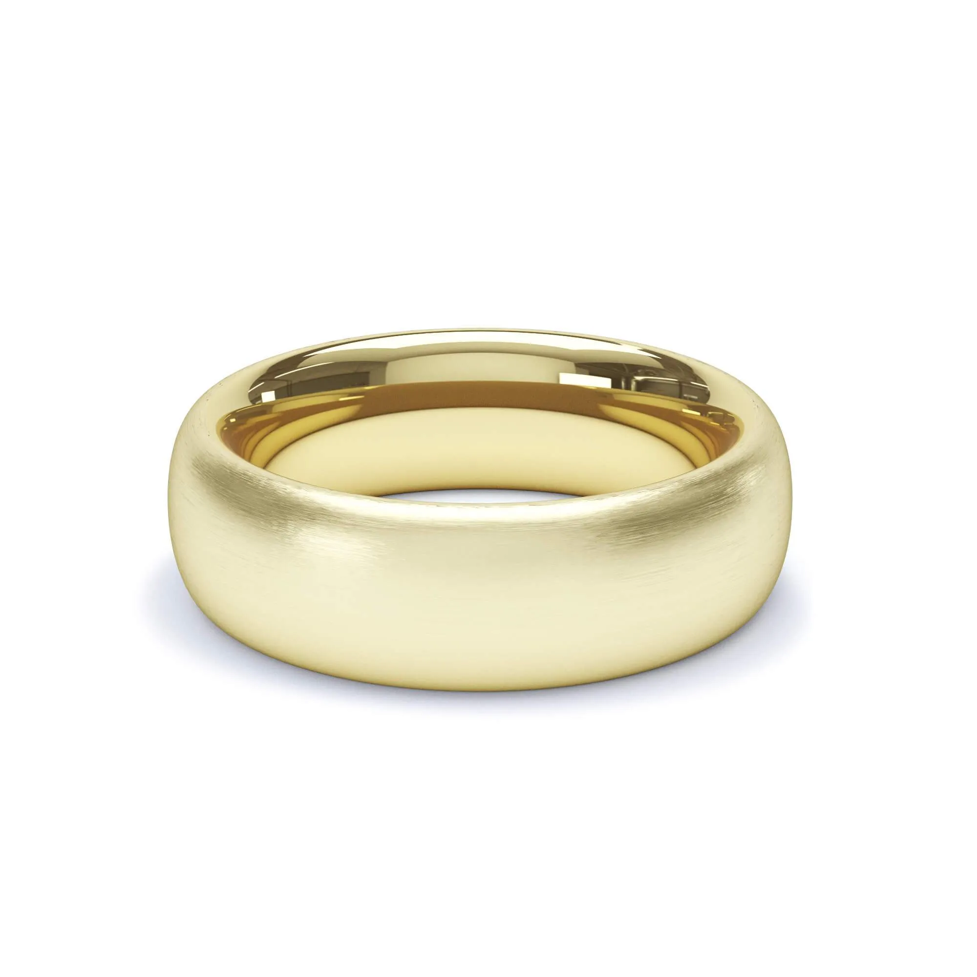 - Regular Court Satin Polish Wedding Ring 18k Yellow Gold