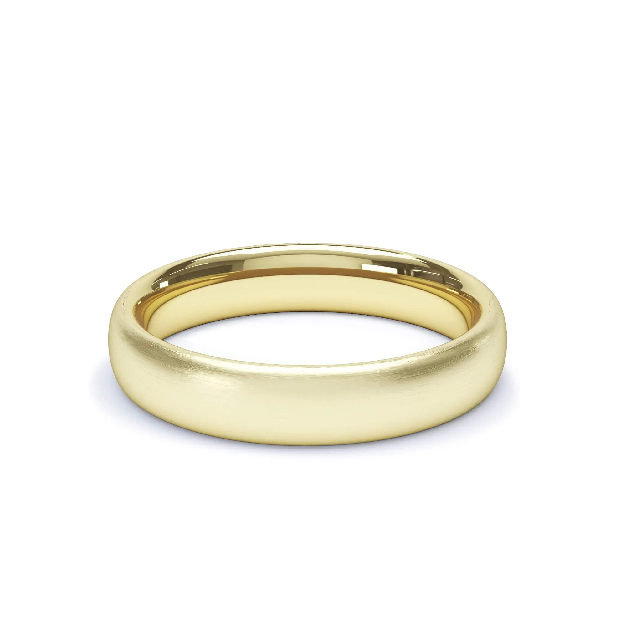 - Regular Court Satin Polish Wedding Ring 18k Yellow Gold