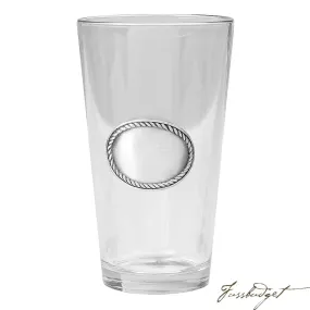 ROPE EDGE PINT GLASS SET 4