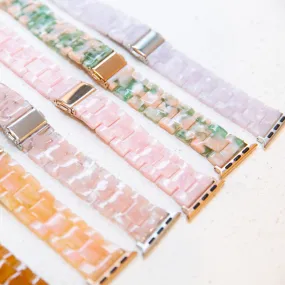 Rosetta Resin Watch Strap - Pink Green - 42/44mm