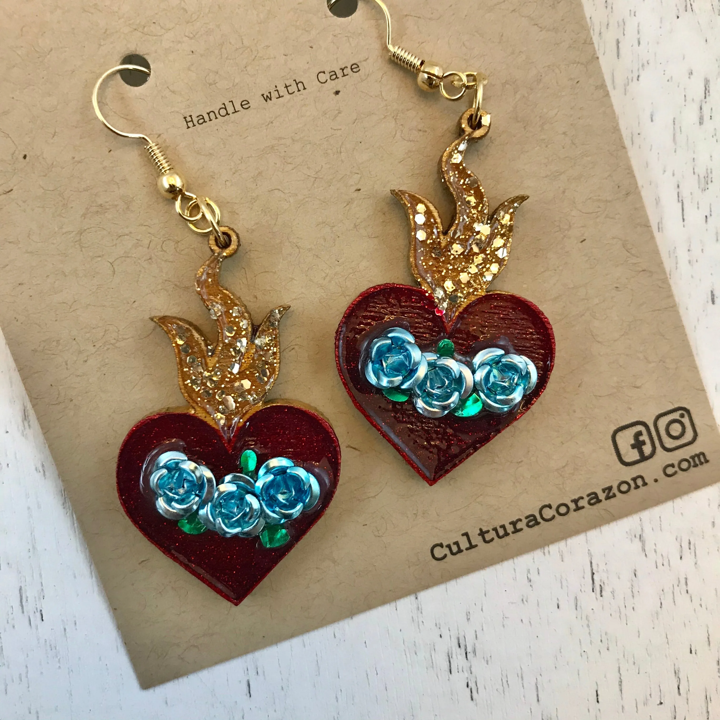 Sacred Heart Earrings 1.5