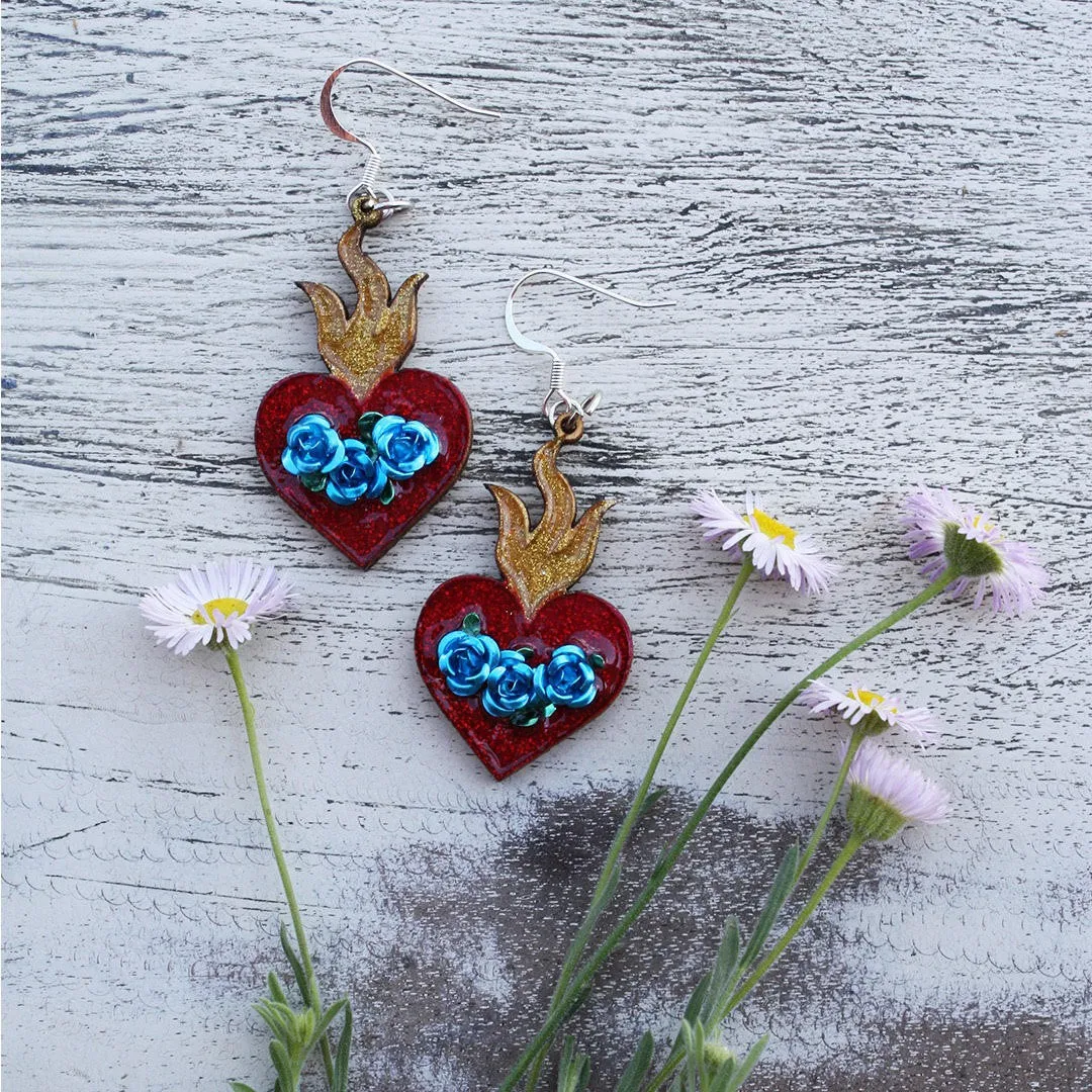 Sacred Heart Earrings 1.5