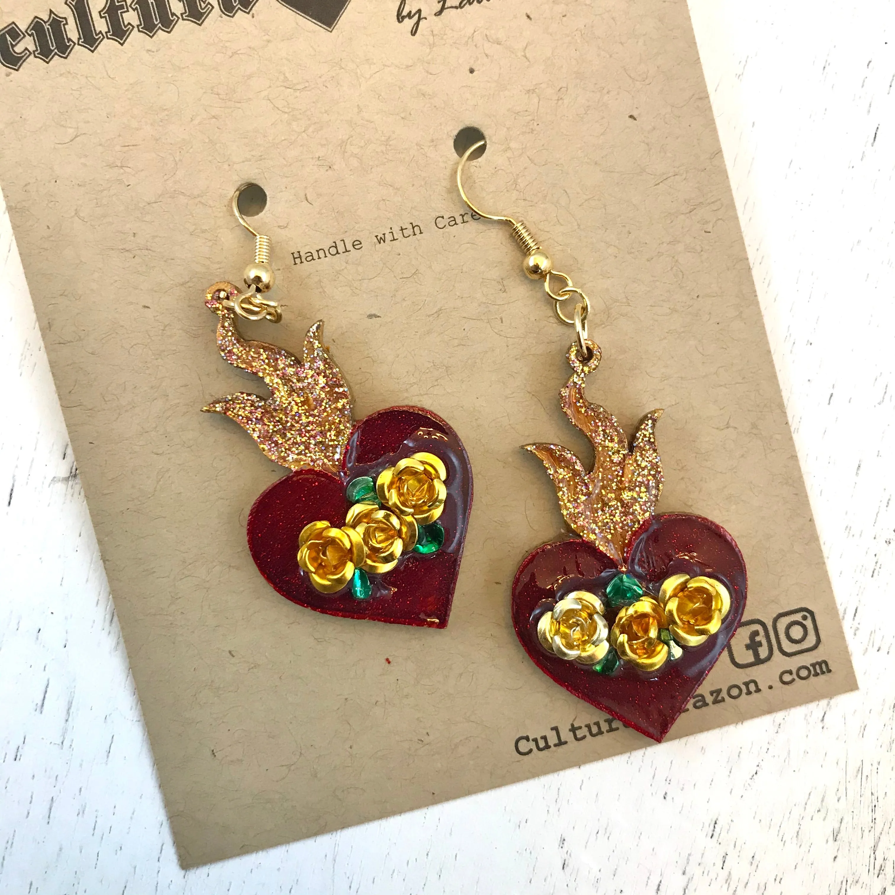 Sacred Heart Earrings 1.5