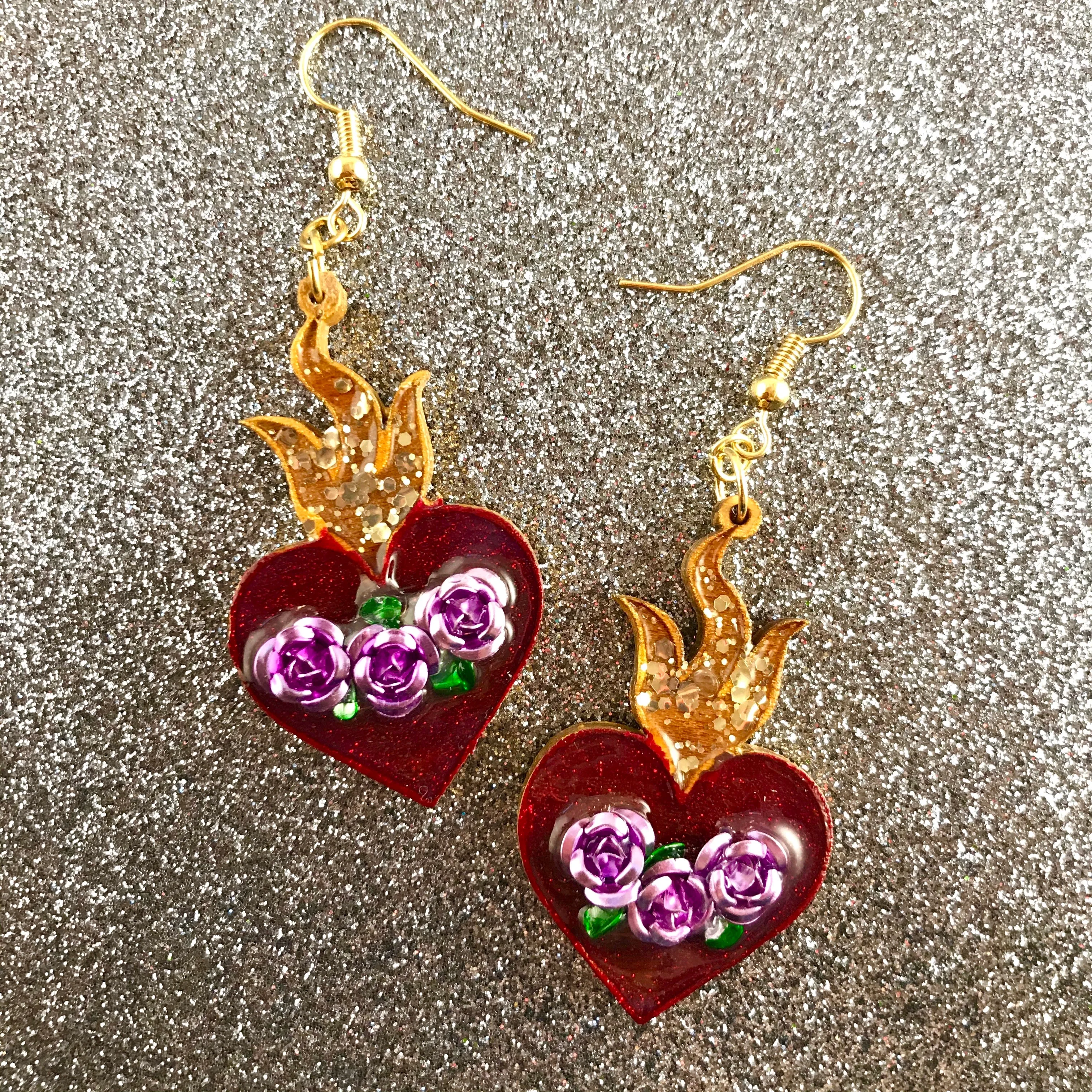 Sacred Heart Earrings 1.5